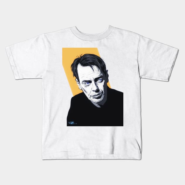 Steve Buscemi - An illustration by Paul Cemmick Kids T-Shirt by PLAYDIGITAL2020